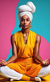 Brown Skinned Woman In A Yoga Pose