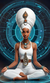 Brown Skinned Woman In A Yoga Pose