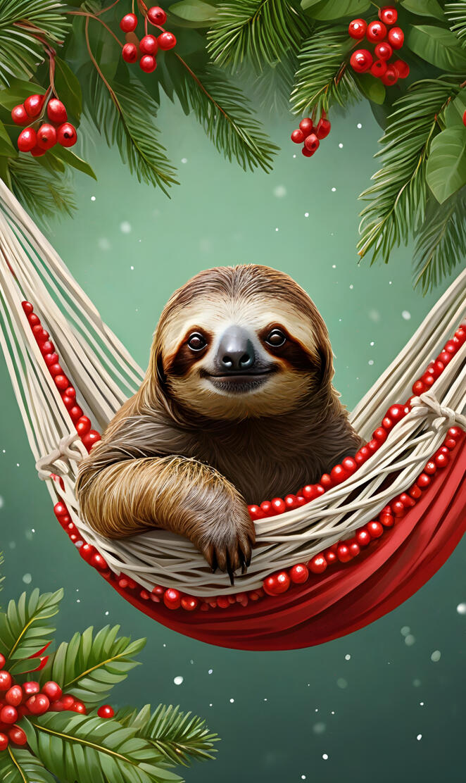 Christmas Sloth