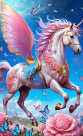 a unicorn with wings and unicorns
