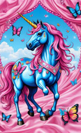 a unicorn with flowers