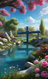 draping of the cross, divine roses, the holy river, synergy