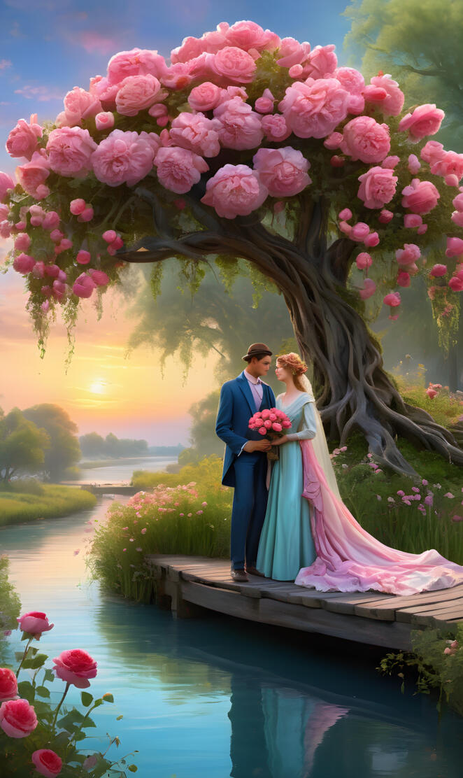 draping of the cross, romantic, 1920s couple walking, in love