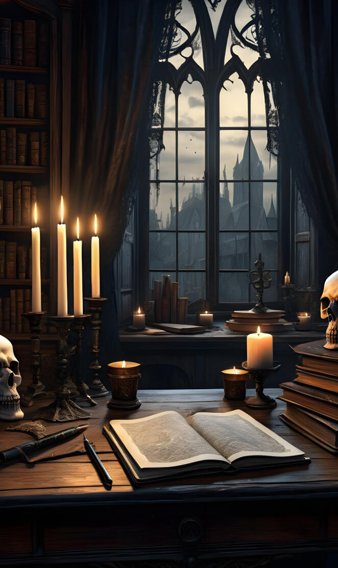 18th Century Gothic Study Room