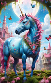 a horse statue in a park