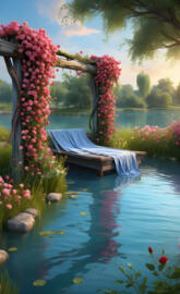 divine roses, flowers, weeping willow, holy river, synergy