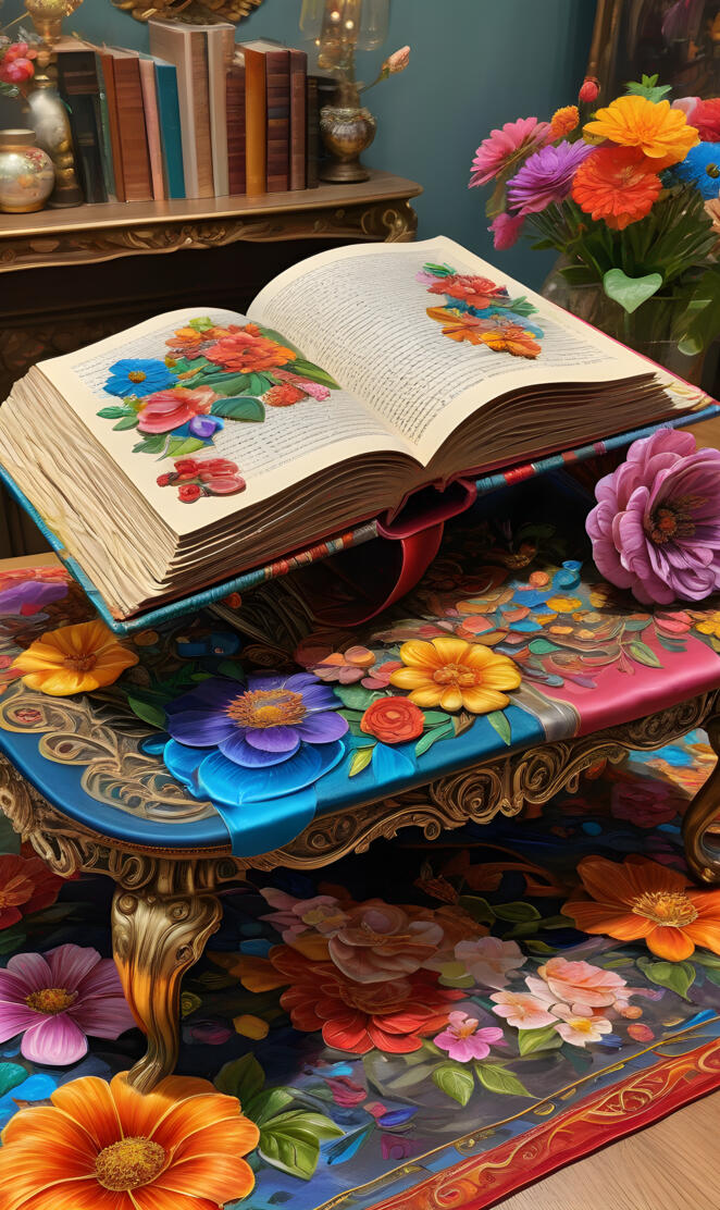 Colorful book display