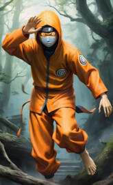 Naruto Uzumaki, like a specter of the past, emerges in haunting glory.