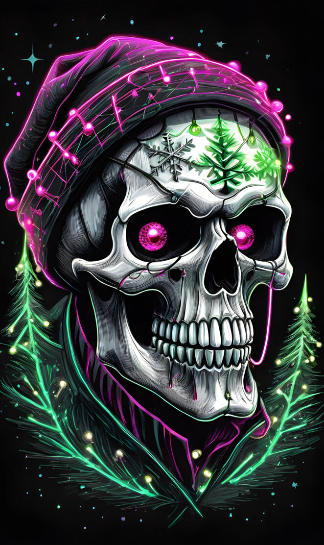 fancy skull art