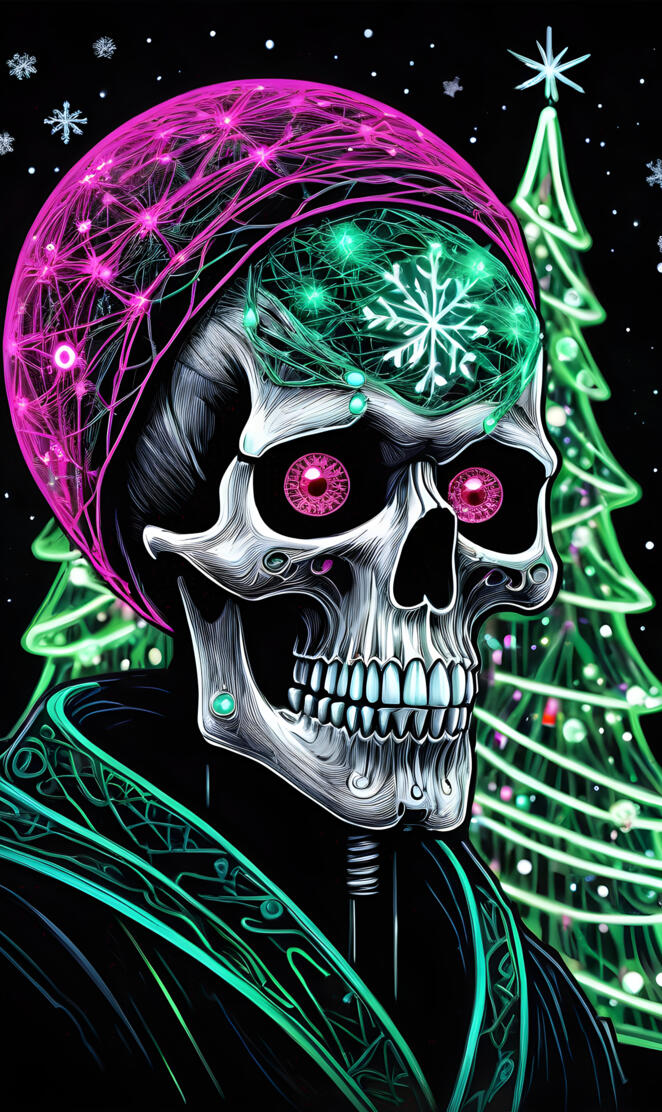 fancy skull art