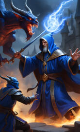 Wizard battles with his demons