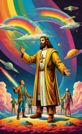 jesus in a yellow robe