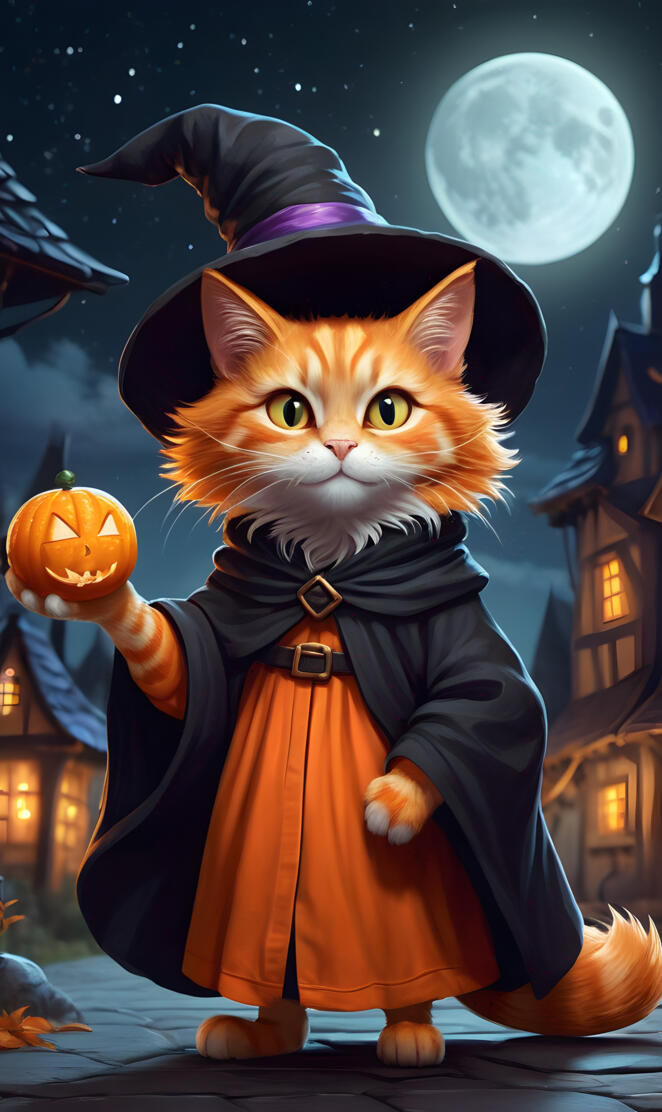 orange with witch