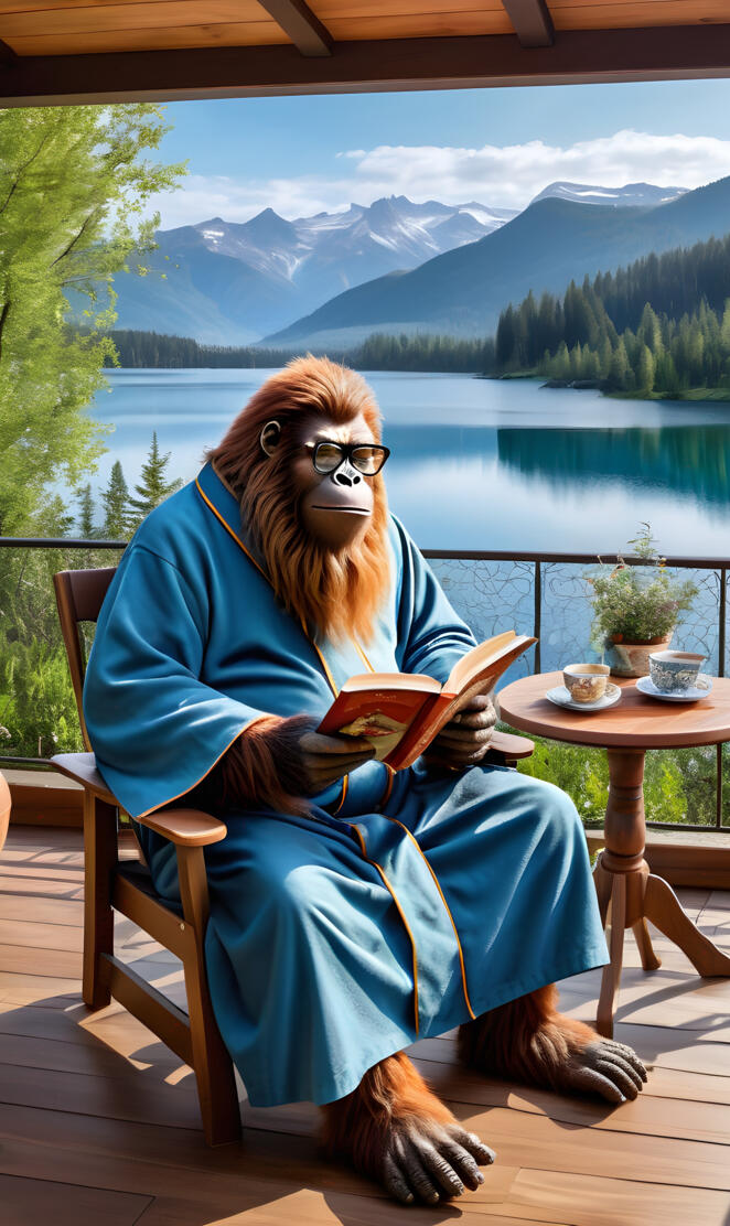 Bigfoot relaxing