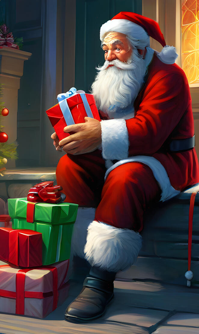 a person in a red robe sitting on a chair reading a book