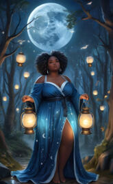 beautifully black women natural hair blue moon