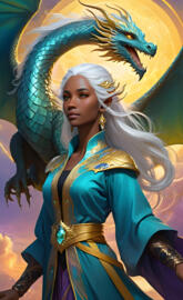 Azure Cultivator and Dragon