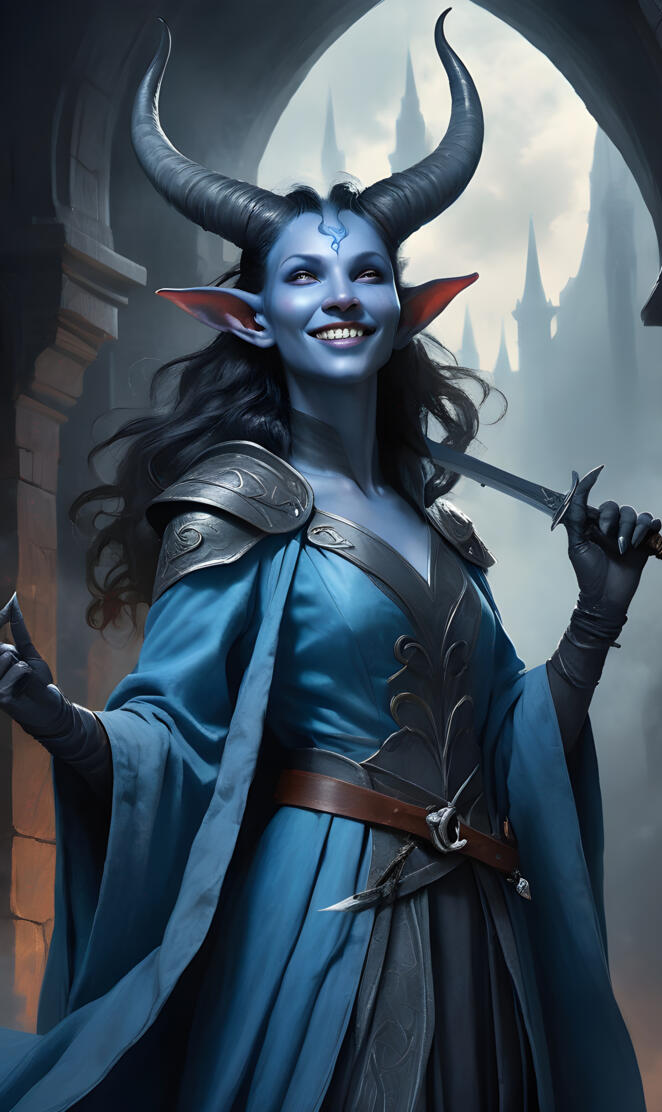 Tiefling bard- Dungeons and dragons