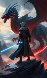 Young Jedi fights dragon