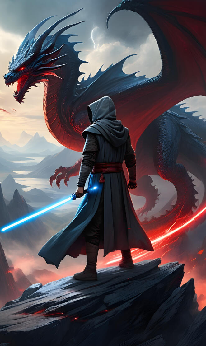 Young Jedi fights dragon