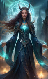 Beautiful and powerful witch