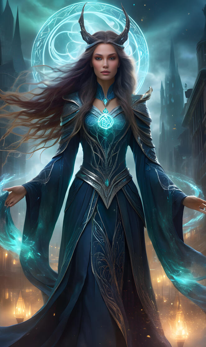 Beautiful and powerful witch