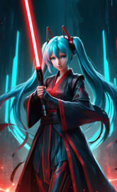 Hatsune Miku as a sith lord
