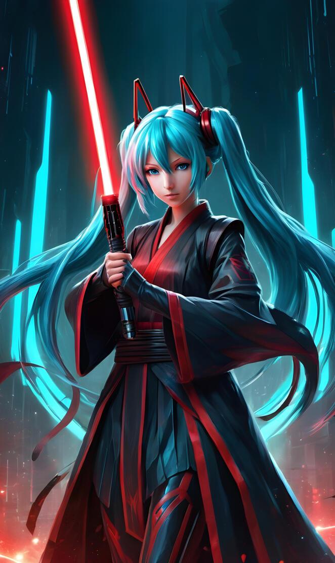 Hatsune Miku as a sith lord