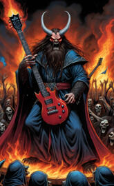 The metal lord of intergalactic hell of demonic monsters in space