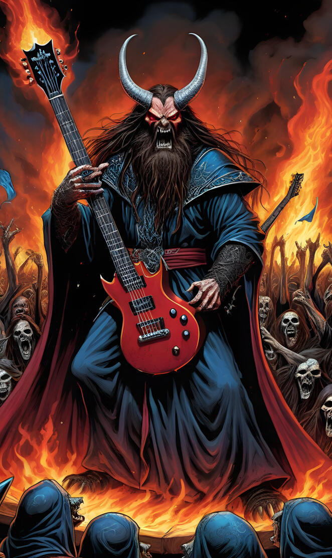 The metal lord of intergalactic hell of demonic monsters in space