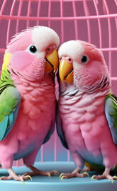 lovely parakeets