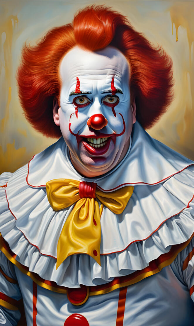 Morbidly obese Nicolas Cage as Ronald McDonald