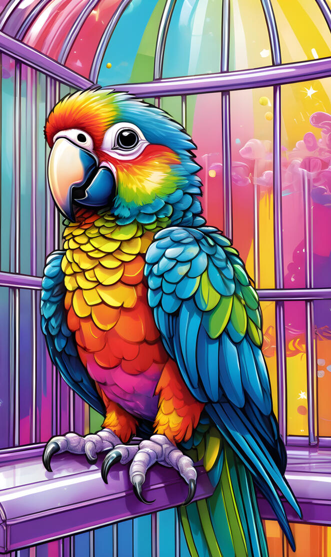 a colorful bird on a branch