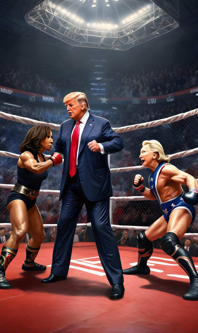 Trump Kamala Biden Hillary Obama