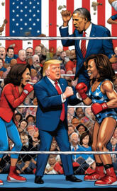 Trump Kamala Biden Hillary Obama