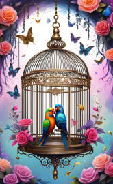 a bird sitting on a bird feeder