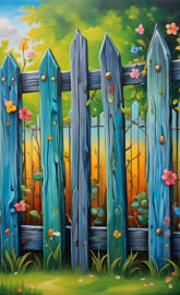 Whimsical Painted Picket's Fuchsiamama610🌺