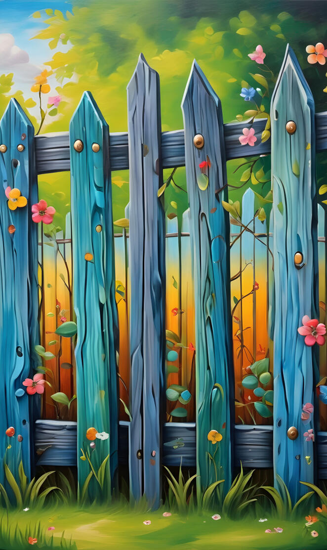 Whimsical Painted Picket's Fuchsiamama610🌺