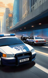 police cars on the street