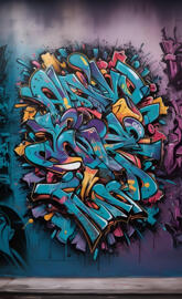 Graffiti wall art wallpaper