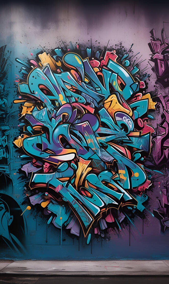 Graffiti wall art wallpaper