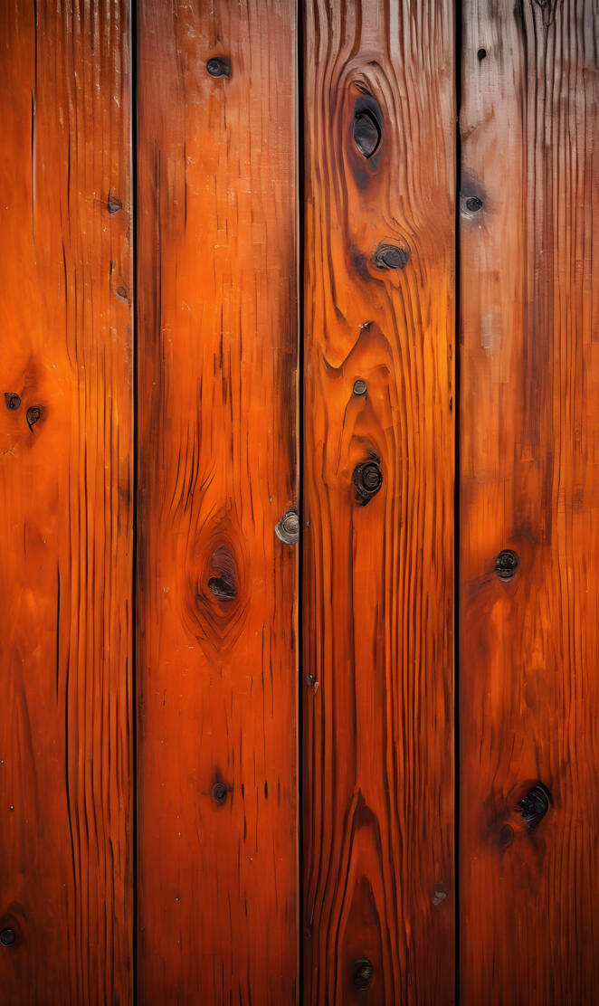 Burnt Orange Wooden Panel