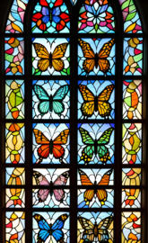butterflies stainedglass panel