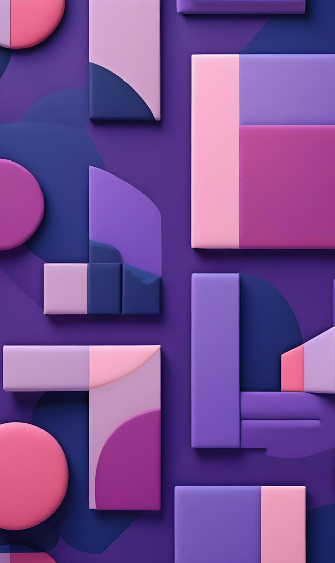 a group of purple cubes