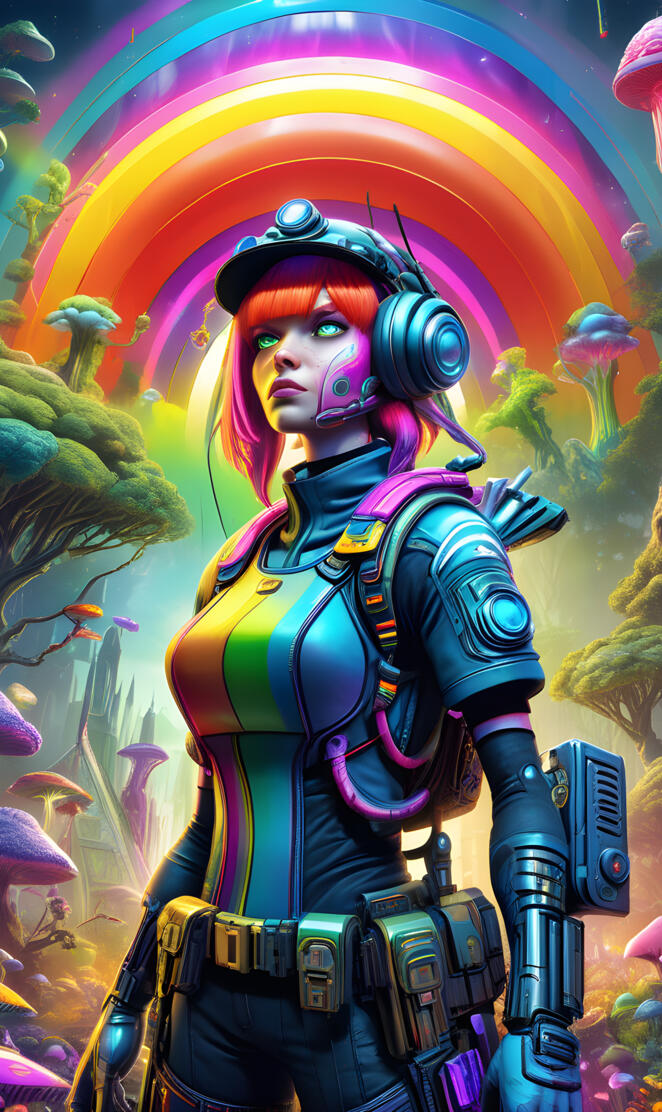 Solarpunk Solar Panel Technician