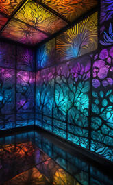 LED frosted glass panel walls