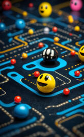 a close up of a game board