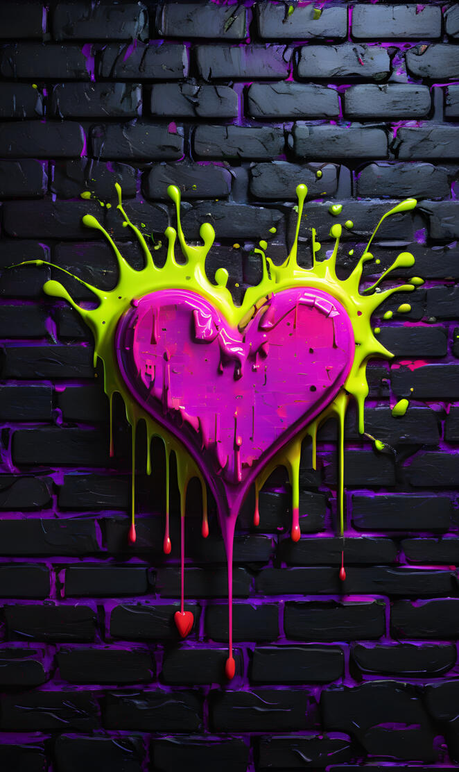 a dart board on a brick wall