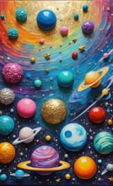 a board game with different colored balls