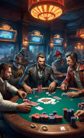 a group of men playing a board game